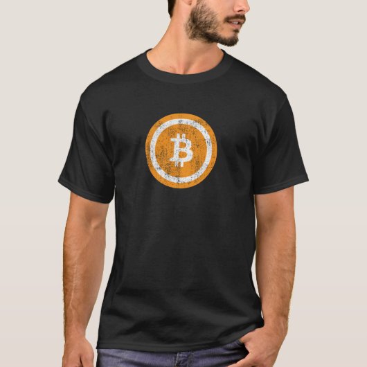 動揺してBitcoinロゴ – コインイメージTシャツ Tシャツ (正面)