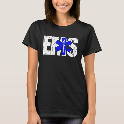 動揺してEMS 911救急医療サービス Tシャツ (正面)