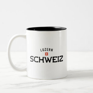 動揺してLuzern Schweiz （ルーサーン・スイス） ツートーンマグカップ