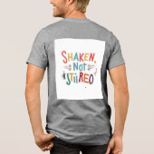 「動揺し、動揺しなかった」 トライブレンドTシャツ (裏面)