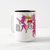 動揺のユニコーンバンド ツートーンマグカップ (正面左)