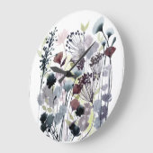 動揺の小花II ラージ壁時計 (傾斜)