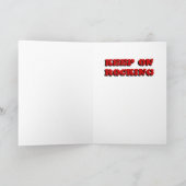 動揺の金属のバースデー・カードで保って下さい カード (内部)