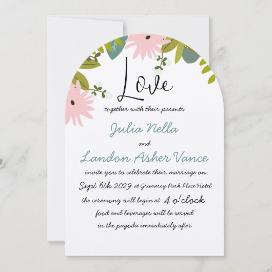 動植物招待状 招待状 (正面)