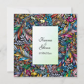 動植物色数々の結婚式招待状 招待状 (裏面)