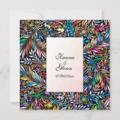 動植物色数々の結婚式招待状 招待状 (裏面)