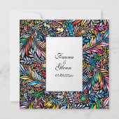 動植物色数々の結婚式招待状 招待状 (裏面)