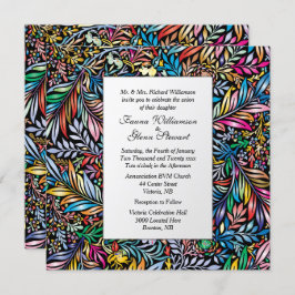 動植物色数々の結婚式招待状 招待状