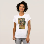 動植綵絵(10)の芙蓉双鶏図、伊藤若冲 Tシャツ (正面フル)