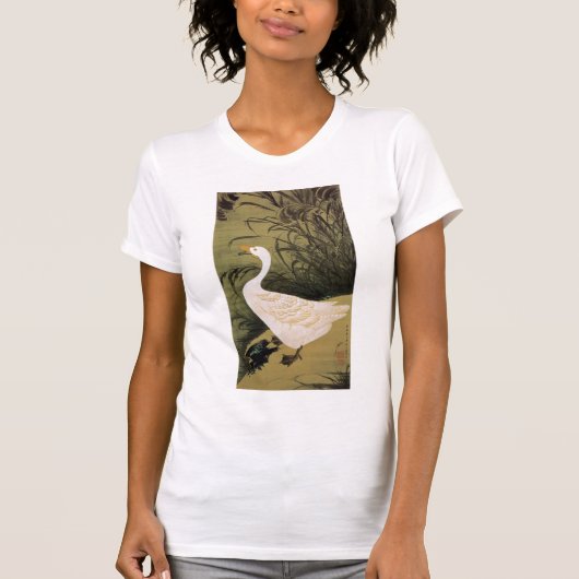 動植綵絵(13)芦鵞図, 伊藤若冲 Tシャツ (正面)