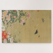 動植綵絵(1)芍薬群蝶図,伊藤若冲 ジグソーパズル (横)