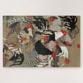 動植綵絵(20)群鶏図, 伊藤若冲 ジグソーパズル (横)