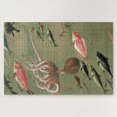 動植綵絵(27)諸魚図, 伊藤若冲 ジグソーパズル (横)