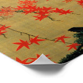 動植綵絵(30)紅葉小禽図, 伊藤若冲 ポスター (角)