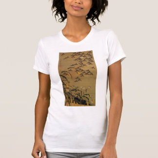 動植綵絵(4)秋塘群雀図, 伊藤若冲 Tシャツ