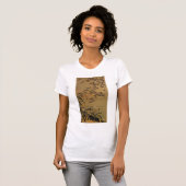 動植綵絵(4)秋塘群雀図, 伊藤若冲 Tシャツ (正面フル)