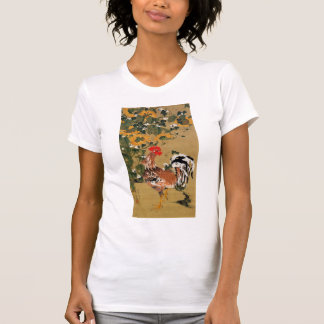 動植綵絵(5)向日葵雄鶏図, 伊藤若冲 Tシャツ