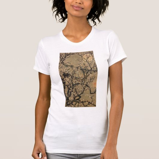 動植綵絵(8)梅花晧月図, 伊藤若冲 Tシャツ (正面)