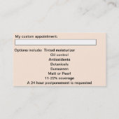 動機の外注ブレンドの基礎名刺 予約カード (裏面)