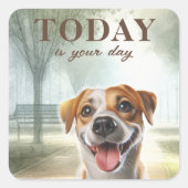 動機感動的付 スクエアシール (正面)