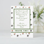 動物いろいろ テーマの感謝カード サンキューカード (スタンド正面)