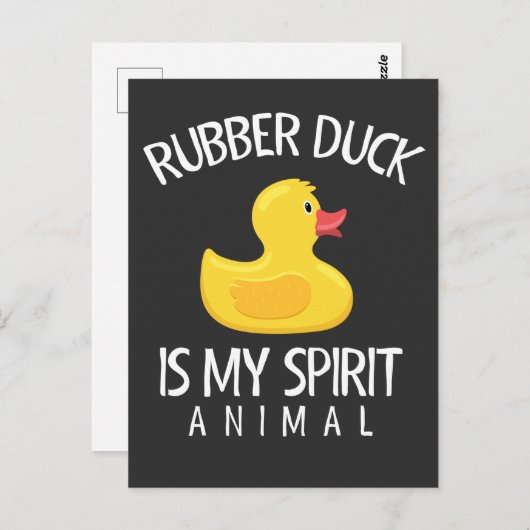 動物おもしろいお気に入りのゴム鴨ファン ポストカード (正面/裏面)