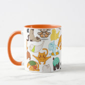 動物おもしろいとのポーズ マグカップ (左)