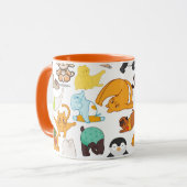 動物おもしろいとのポーズ マグカップ (正面左)