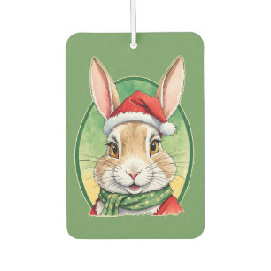 動物おもしろいのクリスマスのお気に入り – ウサギ5 カーエアーフレッシュナー