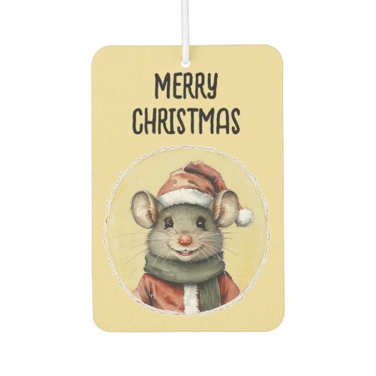 動物おもしろいのクリスマスのお気に入り – マウス1 カーエアーフレッシュナー (正面)