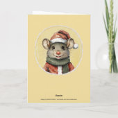 動物おもしろいのクリスマスのお気に入り – マウス1 カード (裏面)