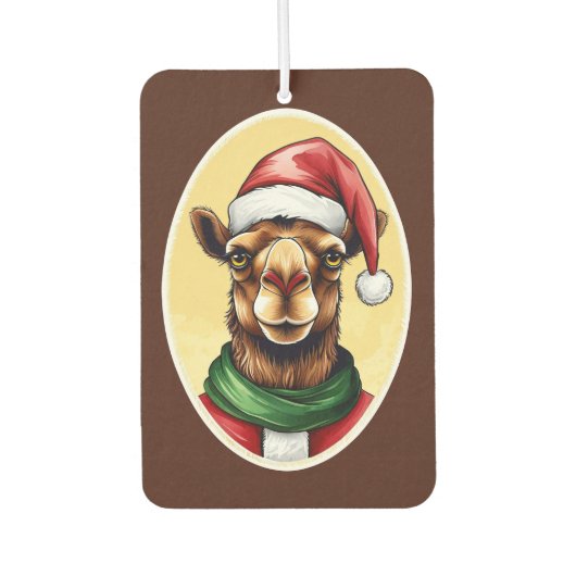 動物おもしろいのクリスマスのお気に入り – Camel 1 カーエアーフレッシュナー (正面)