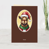 動物おもしろいのクリスマスのお気に入り – Camel 1 カード (裏面)