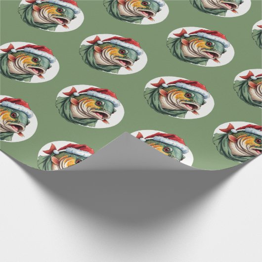 動物おもしろいのクリスマスのお気に入り – Carp 1 ラッピングペーパー (角)