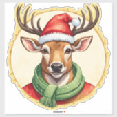 動物おもしろいのクリスマスのお気に入り – Deer 2 シール (シート)