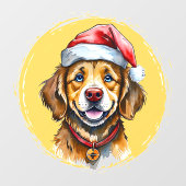 動物おもしろいのクリスマスのお気に入り – Dog 1 ウィンドウサイン (シート)