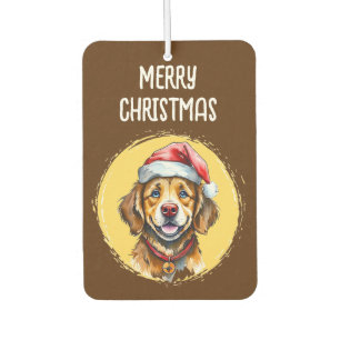 動物おもしろいのクリスマスのお気に入り – Dog 1 カーエアーフレッシュナー