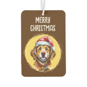 動物おもしろいのクリスマスのお気に入り – Dog 1 カーエアーフレッシュナー (裏面)