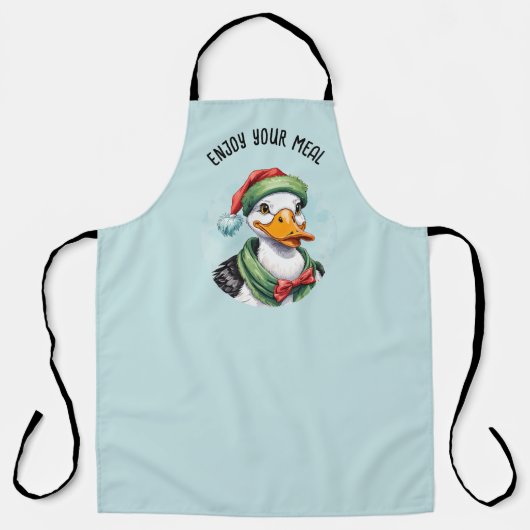 動物おもしろいのクリスマスのお気に入り – Duck 2 エプロン (正面)