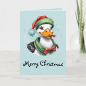 動物おもしろいのクリスマスのお気に入り – Duck 2 カード (正面)