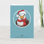 動物おもしろいのクリスマスのお気に入り – Eagle 2 カード (裏面)