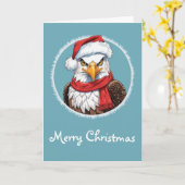 動物おもしろいのクリスマスのお気に入り – Eagle 2 カード (黄色い花)