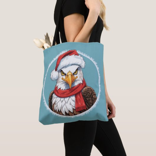 動物おもしろいのクリスマスのお気に入り – Eagle 2 トートバッグ (クローズアップ)