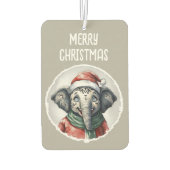 動物おもしろいのクリスマスのお気に入り – Elephant 2 カーエアーフレッシュナー (裏面)