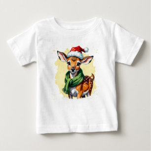 動物おもしろいのクリスマスのお気に入り – Fawn 1 ベビーTシャツ