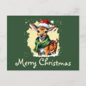 動物おもしろいのクリスマスのお気に入り – Fawn 1 ポストカード (正面)