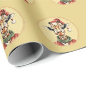 動物おもしろいのクリスマスのお気に入り – Giraffe 1 ラッピングペーパー (ロールコーナー)