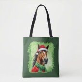 動物おもしろいのクリスマスのお気に入り – Horse 6 トートバッグ (正面)