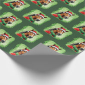 動物おもしろいのクリスマスのお気に入り – Horse 6 ラッピングペーパー (角)