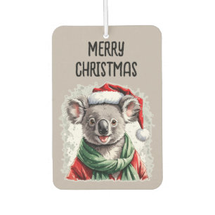 動物おもしろいのクリスマスのお気に入り – Koala 1 カーエアーフレッシュナー